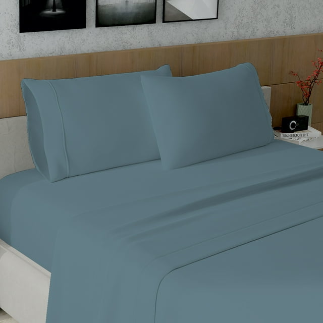 Purity Home 400 Thread Count 100 Cotton Sateen Weave Sheet Set, Full