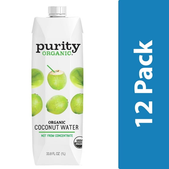 Purity Organic Organic 100% Coconut Water, 1L, 12 Count