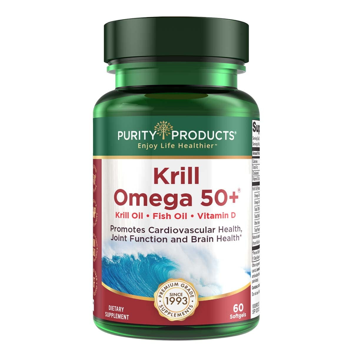 Purity Products Krill Omega 50 (Krill + Fish Oil Blend 1000mg