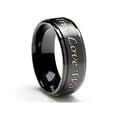 thumbnail image 1 of Purity Ring in Titanium  (8MM wide) - True Love Waits-  Black Plated, 1 of 3