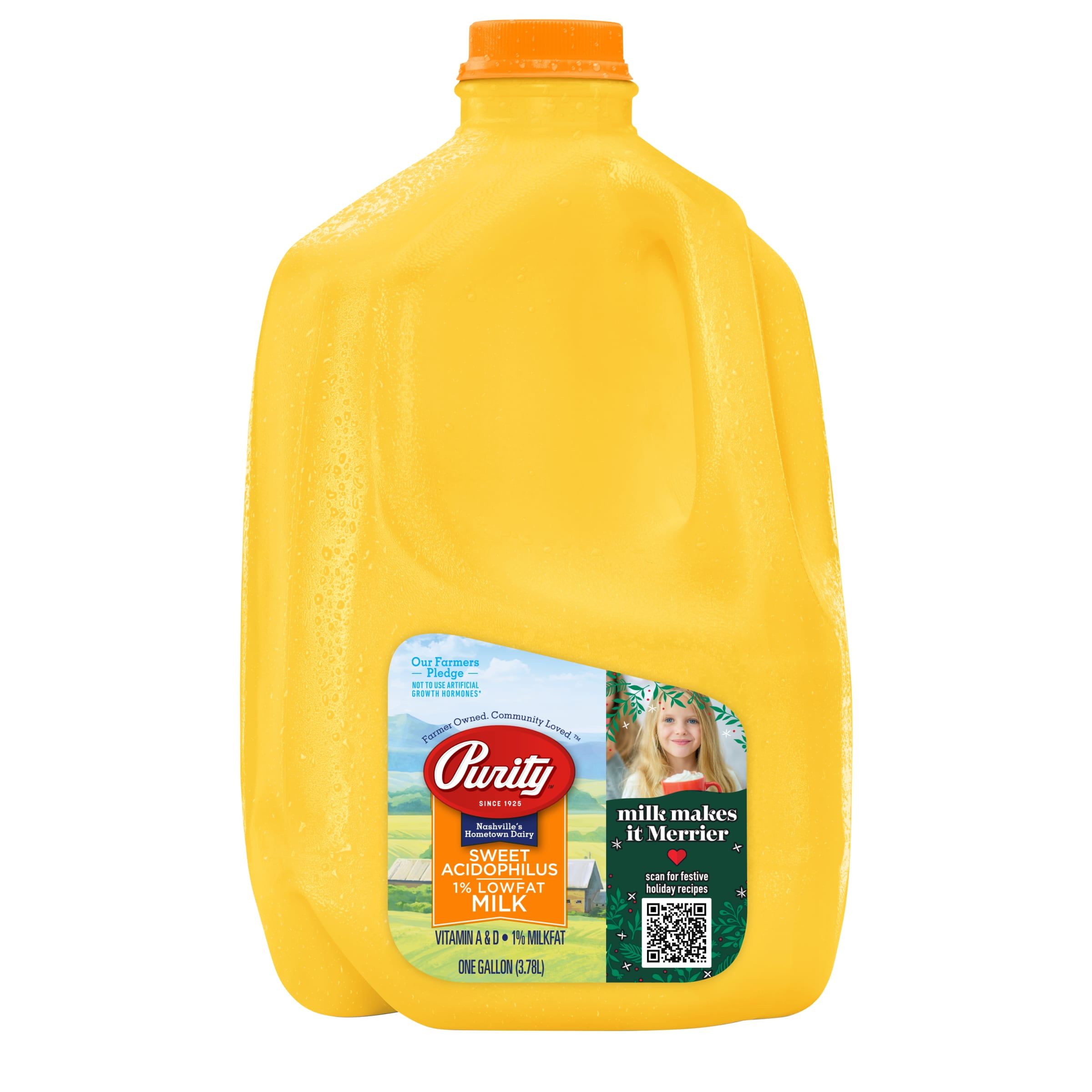 Purity Sweet Acidophilus 1 Lowfat Milk with Vitamin A and D, Lowfat