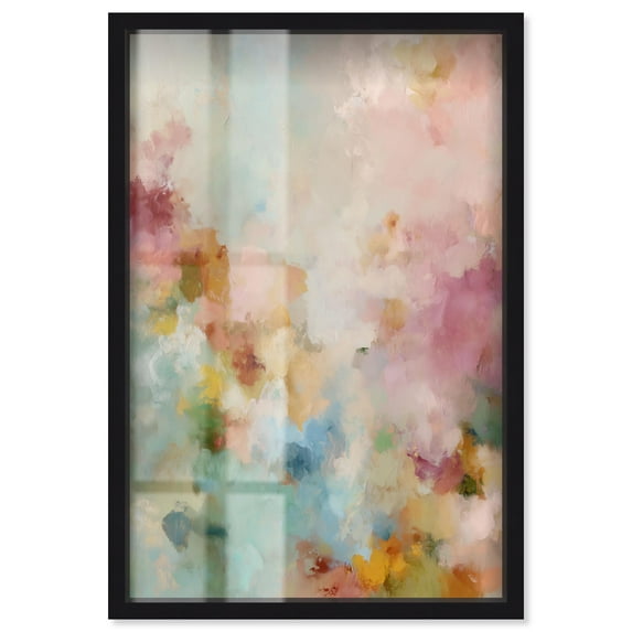 Purity of Soft Shades I Shadowbox Print Colorful Wall Decor by Art Remedy, Black Frame, 20 x 30