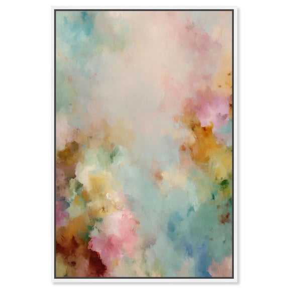 Purity of Soft Shades II Canvas Print Colorful Wall Decor by Art Remedy, White Frame, 16 x 24