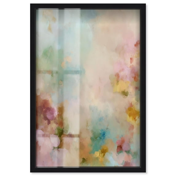 Purity of Soft Shades III Shadowbox Print Colorful Wall Decor by Art Remedy, Black Frame, 24 x 36