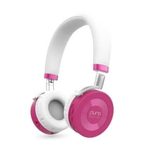 Puro Sound Labs JuniorJam Plus Volume Limiting Bluetooth Headphones for Kids, Pink