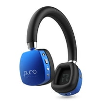 Puro Sound Labs Puro Quiet Plus Volume Limited on-Ear Active Noise Cancelling Bluetooth Headphones (Blue)