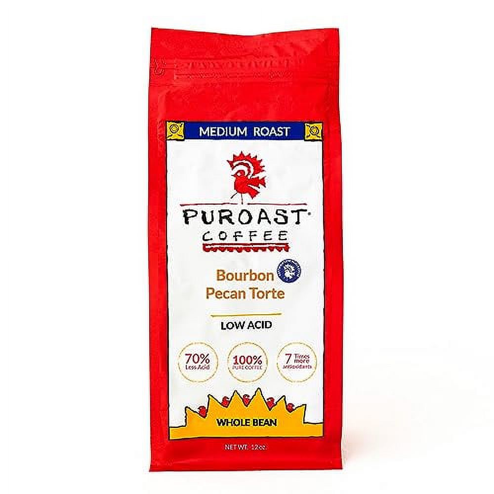 Puroast Low Acid Coffee Whole Bean , Bourbon Pecan Torte Whole Bean