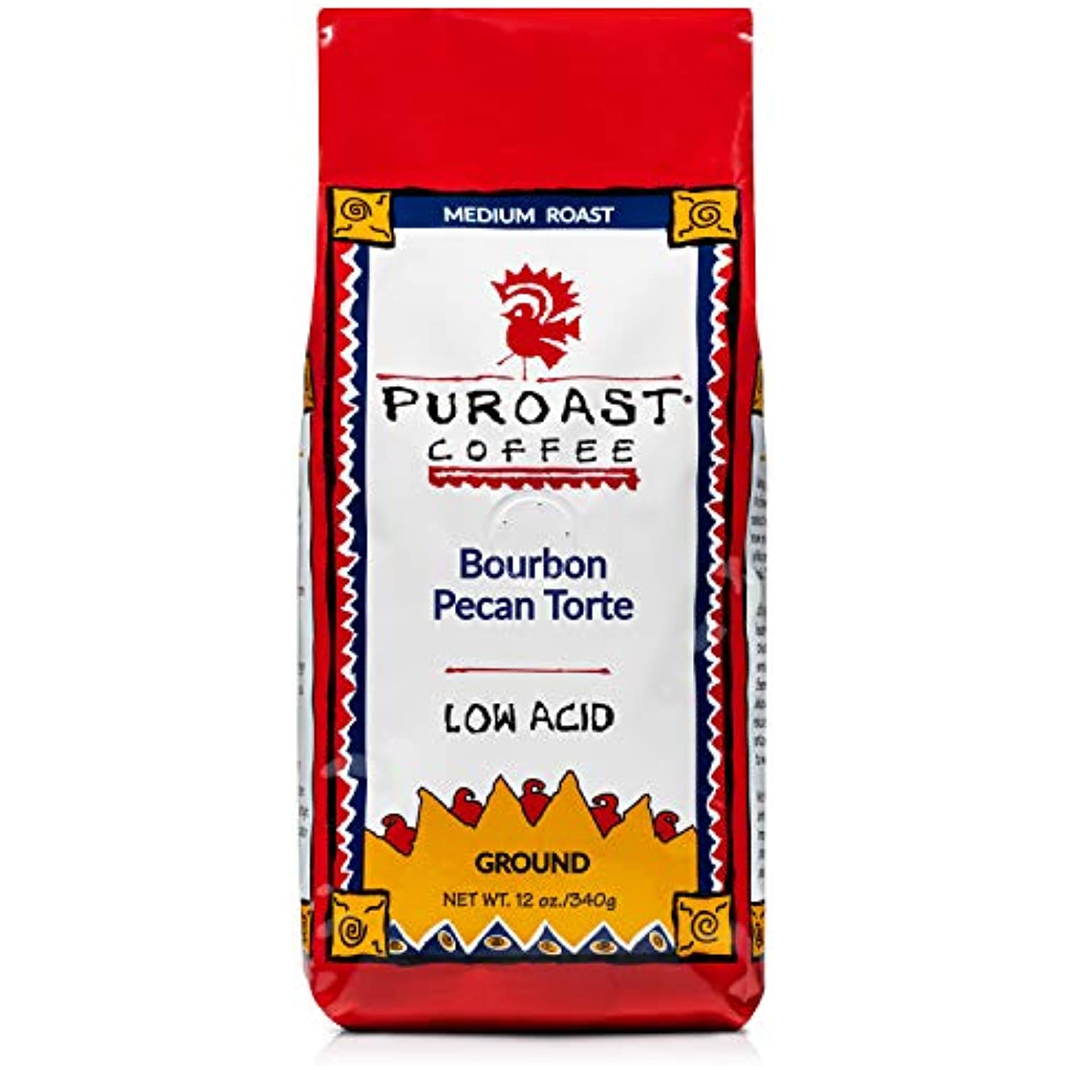 Puroast Low Acid Ground Coffee, Premium, Bourbon Pecan, 0.75 Lb
