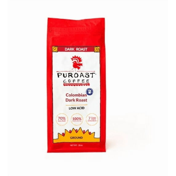 Puroast Puroast Low Acid Colombian Dark Roast Ground Coffee -- 20 oz Pack of 2