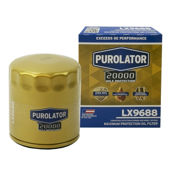 Purolator LX9688 Purolator 20K Oil Filter with 20,000 Mile Protection for Select Ford, Honda, Hyundai, Kia, and more