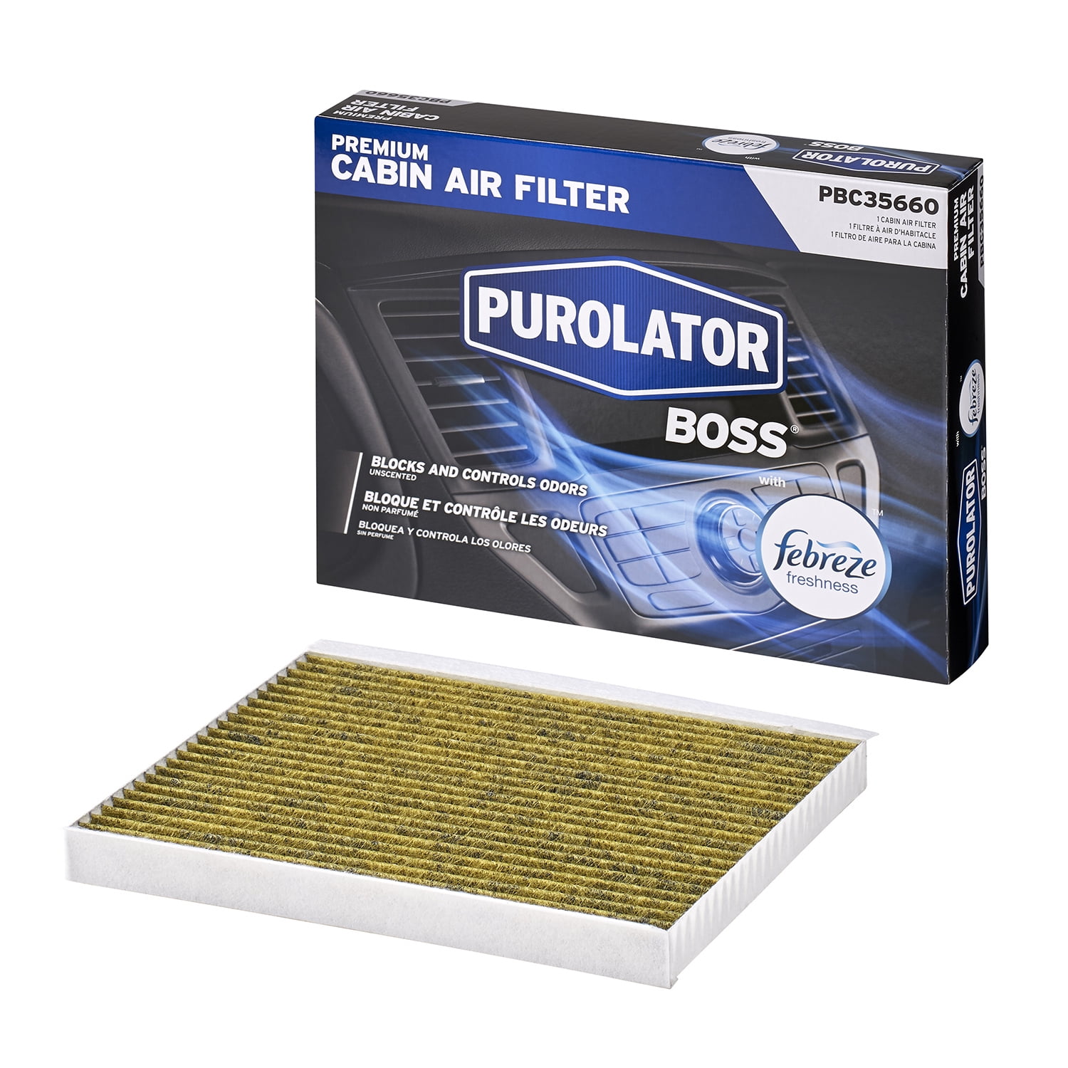 Purolator Cabin Air Filter with Febreze Freshness Purolator BOSS PBC35660 for Hyundai
