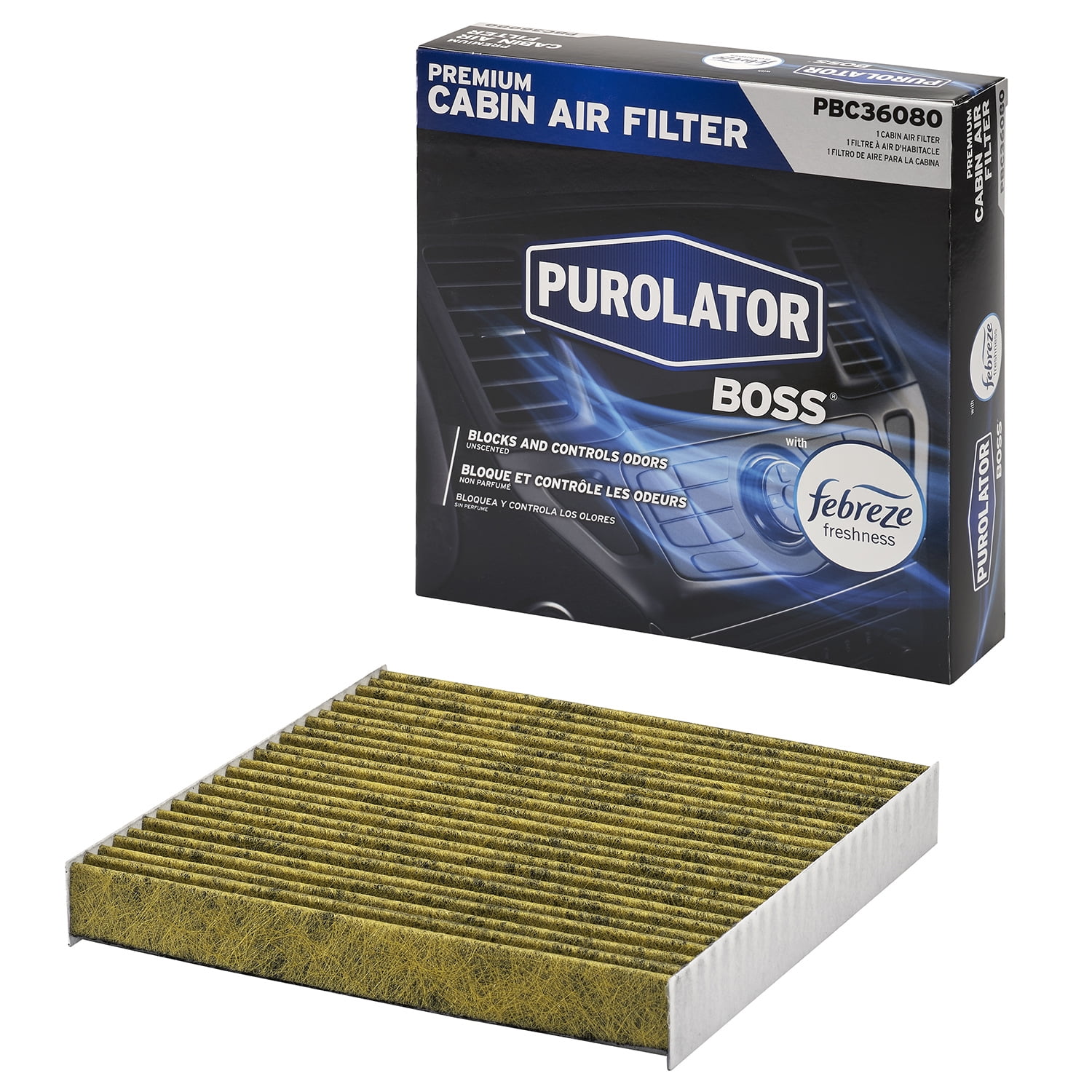 Purolator Cabin Air Filter with Febreze Freshness Purolator BOSS PBC36080 for Honda, Acura
