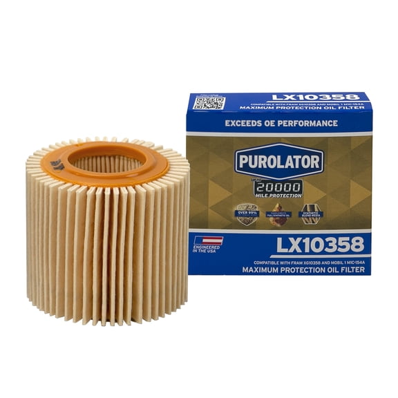 Purolator LX10358 Purolator 20K Oil Filter with 20,000 Mile Protection for Select Lexus, Pontiac, Scion, and more