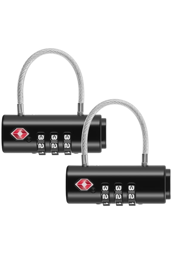 2 Pack TSA Locks for Luggage, Luggage Locks Resettable Combination Zinc Alloy for Suitcase, Backpack, Laptop Bags