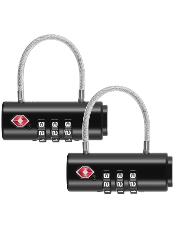 2 Pack TSA Locks for Luggage, Luggage Locks Resettable Combination Zinc Alloy for Suitcase, Backpack, Laptop Bags