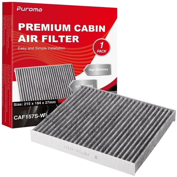 Puroma Cabin Air Filter with Activated Carbon, Compatible with CP157, CF12157, Lexus, Mazda, Subaru, Toyota Avalon, RAV4, Camry, Highlander, Corolla, Prius, Venza, Sienna