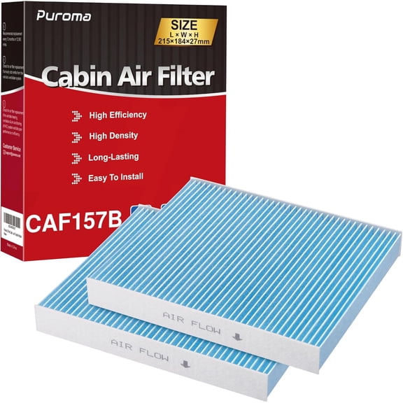 Puroma Cabin Air Filter, Compatible with Subaru, Toyota Camry, RAV4, Highlander, Corolla, Sienna, Pruis, Venza and Avalon, Lexus, Mazda, Replacement for CP157, CF12157