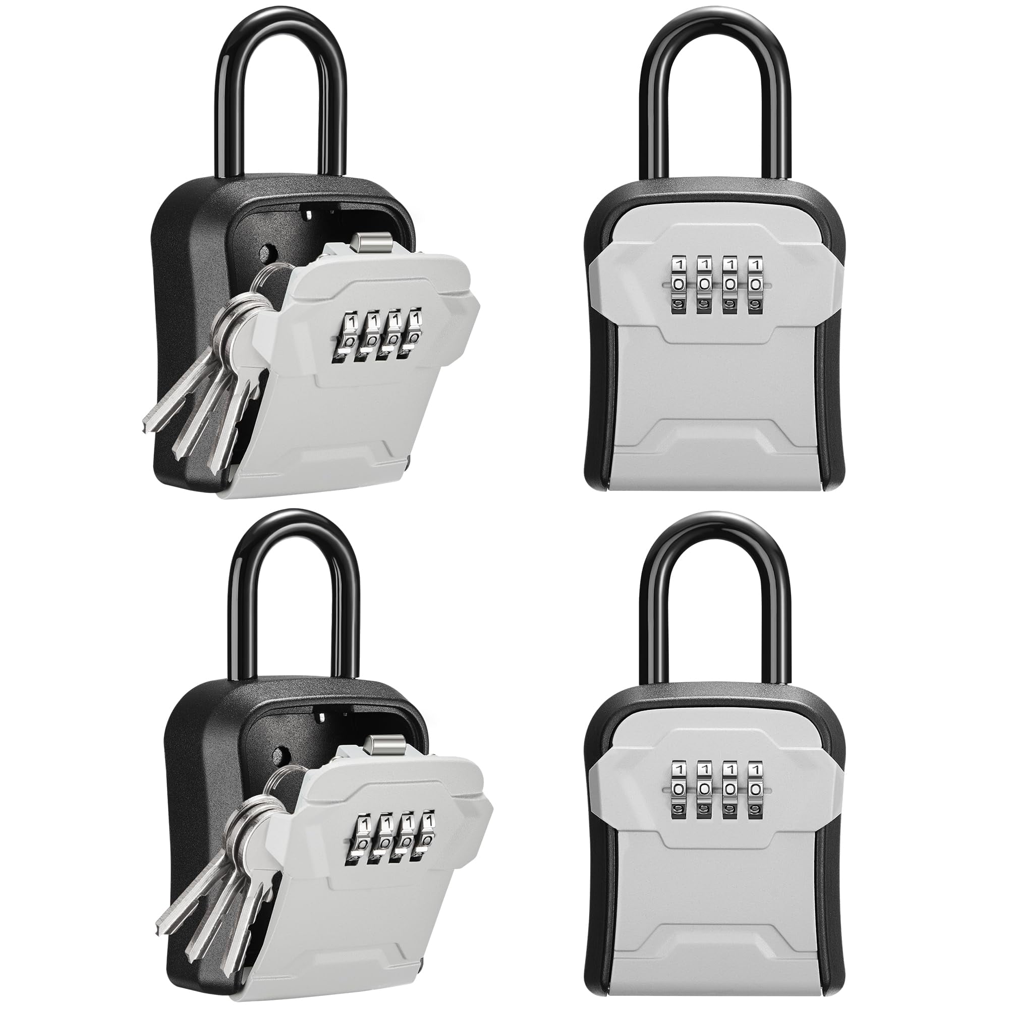 Puroma Lock Box, Key Lock Box Wall Mount & Portable Combination Lockbox