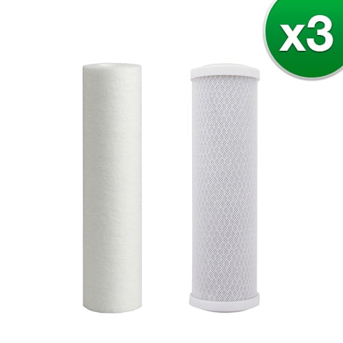 Puromax 3 Stage RO (Reverse Osmosis) Replacement Water Filter Kit for