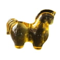 thumbnail image 1 of Purowzwe Amber Glass Horse Statue, Artistic Crystal Horse Figurine for Home Office Desk, Gold Sculpture Decor, Unique Gift for Men, Graduation, Success Symbol, 1 of 8
