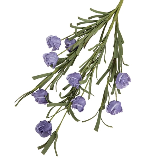 Purowzwe Giant Artificial Rose, 18.5 Inch Tall Purple Silk Rose, Large Faux Florals for Decoration, Wedding Bouquet Backdrop & Valentine’s Day Decor