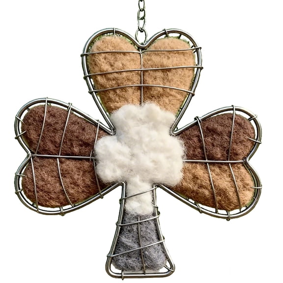 Purowzwe Handmade Flower Bird Nest - Refillable Garden Decor Shell for Small Birds - Outdoor Blooming Design Wildlife Habitat, Fillers Not Included (7.87 Inch)