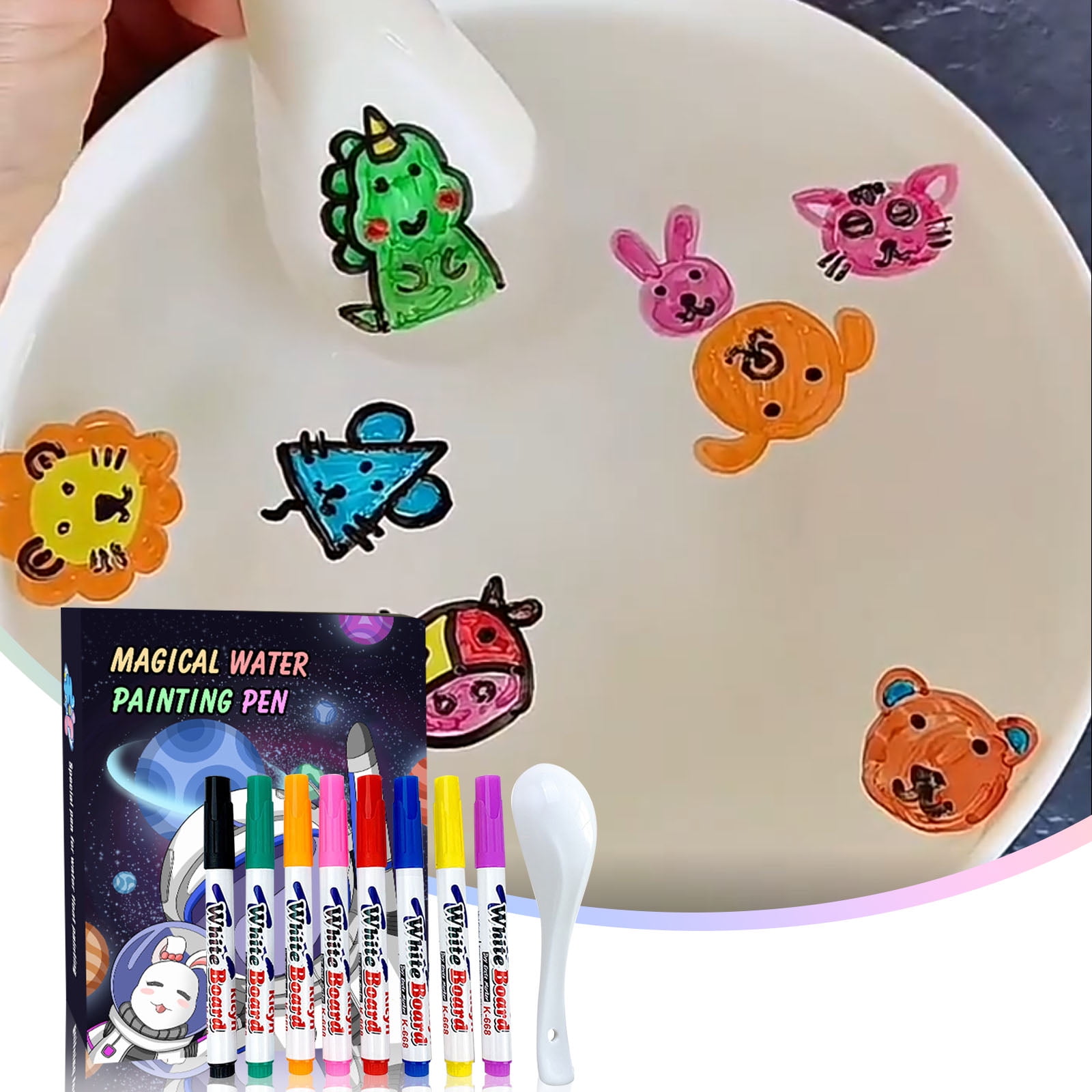 Purowzwe Markers 12 Pack Assorted Colors White Board Markers Whiteboard