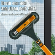 Purowzwe Never Dull Metal Polish Mesh Screen Cleaner 2in1 Window Cleaning Brush Glass Cleaning Wet Dry Double Sided Extendable Mesh Cleaner