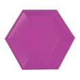 thumbnail image 1 of Purp Metallic Hexagon Din Plate - Party Supplies - 24 Pieces, 1 of 1