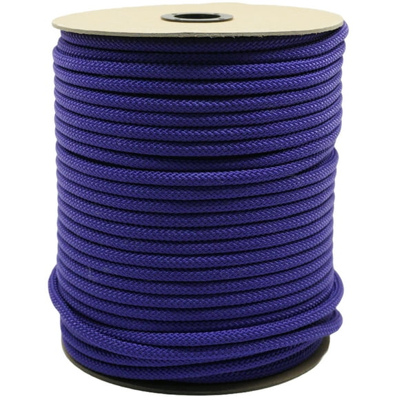 Purple 1/4" Utility Rope - 300 Ft Spool | Durable & Versatile Braided Rope