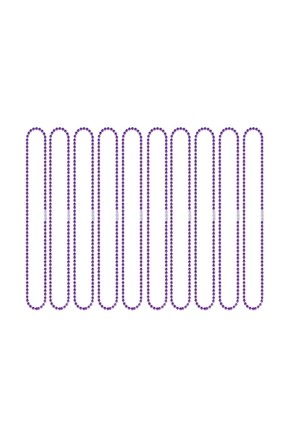 Purple 10-Pack Purple Plastic Bead Necklaces For Festival Party Celebration Mardi Gras