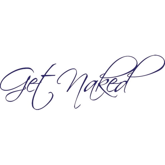 Picniva Get Naked Bathroom Quote Vinyl Wall Decal, Purple, 10 x 34 in, Funny Bathroom Quote, Removable Self-Adhesive, Bathroom Wall Decor