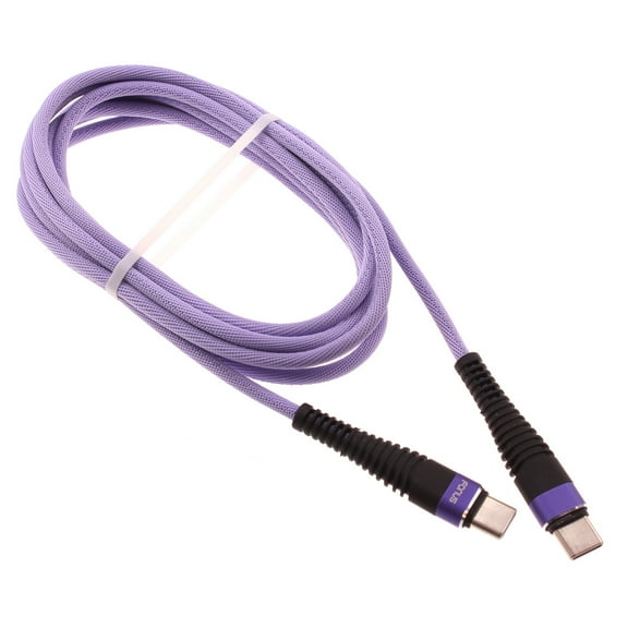 Purple 10ft PD Cable Compatible With iPad Mini 8.3" (2021 6th Gen) - Type-C to USB-C Fast Charger Cord Extra Long Power Wire Sync