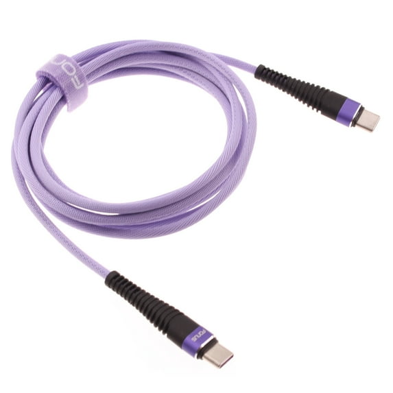 Purple 10ft PD Cable for Samsung Galaxy Tab S9 FE/Plus - Type-C to USB-C Fast Charger Cord Extra Long Power Wire Sync for Galaxy Tab S9 FE/Plus
