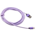 thumbnail image 1 of Purple 10ft USB-C Cable for Motorola Moto G Pure - Extra Long Fast Charger Power Cord Type-C Sync Wire B4V Compatible With Motorola Moto G Pure Phone, 1 of 8