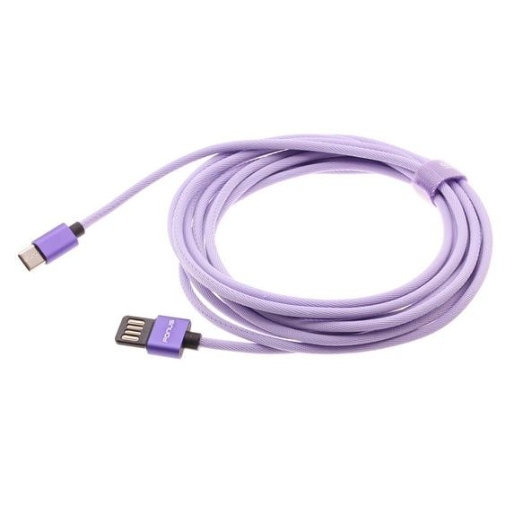 Purple 10ft USB-C Cable for Samsung Galaxy A73 5G A53 5G A33 5G A13 5G A03s Phones - Extra Long Fast Charger Power Cord Type-C