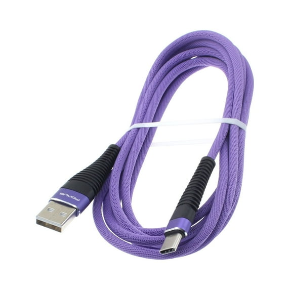 Purple 10ft USB Cable for Lenovo Tab P12 Pro, Tab P12 - Type-C Charger Cord Power Wire USB-C