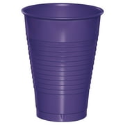 Purple 12 oz Plastic Cups for 20 Guests