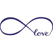 Picniva Infinity Symbol Love Vinyl Wall Decal, Purple, 12 x 33 in, Love Symbol, Removable Self-Adhesive, Bedroom Living Room Couples Decor