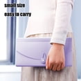 thumbnail image 1 of Purple 13-Pocket A6 Mini Accordion File Office Document Organizer with Clear Cover, 1 of 6