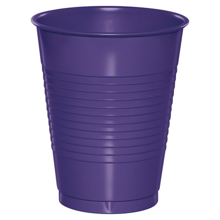 Purple 16 oz Plastic Cups 60 Count for 60 Guests