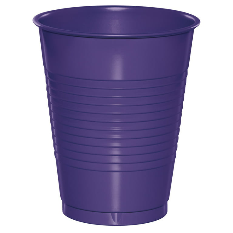 Solid Purple 16oz Plastic Cups 20pk