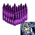 thumbnail image 1 of Purple 20 PCS M12X1.25 Lug Nuts Spiked Extended Tuner Aluminum Wheels Rims Cap Mi2KA, 1 of 5