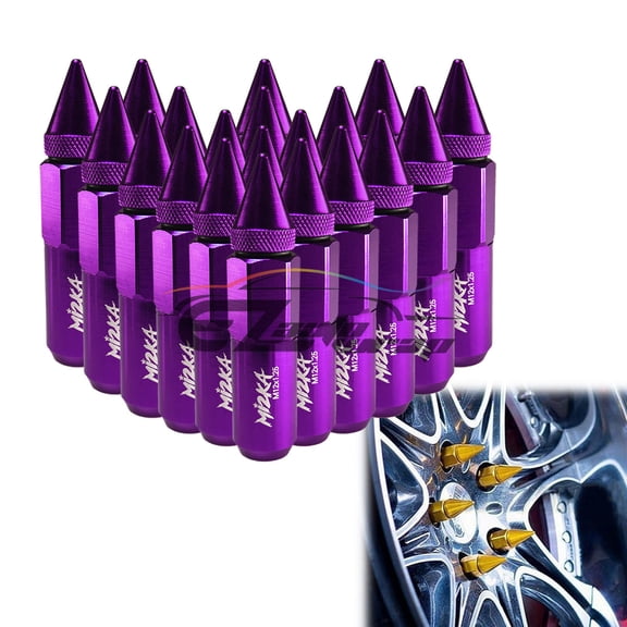 Purple 20 PCS M12X1.25 Lug Nuts Spiked Extended Tuner Aluminum Wheels Rims Cap Mi2KA