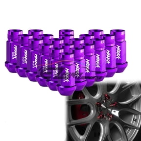 Purple 20 PCS M12X1.5mm Screw Lug Nuts Short Tuner Aluminum Wheels Rims Cap WN01 Mi2KA