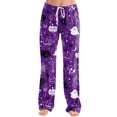 thumbnail image 1 of Purple 2026 Lounge Pj Bottoms Wide Leg Sleep Pant Halloween Cosplay Cute Pajama Pants Classic Trousers Gifts for Adults, Theme Parties, Costume Parties,Dress-Up S, 1 of 5