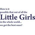 thumbnail image 1 of Purple 22" x12" Decaltor How is IT Possible That Out of All The Little Girls Kids Room Sayings Words Art Decor Lettering Vinyl Wall Art Inspirational Uplifting, 1 of 1