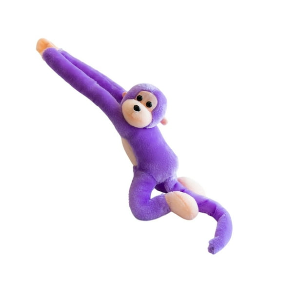 Purple 28 Inch Long Arm Monkey Plush Toy Stuffed Animal Hanging Decor Soft Doll For Home Decoration Childrens Gift With Interactive Feature