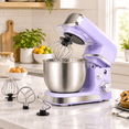 Purple 3.2qt Small Electric Stand Mixer, 6 Speeds Portable Lightweight ...