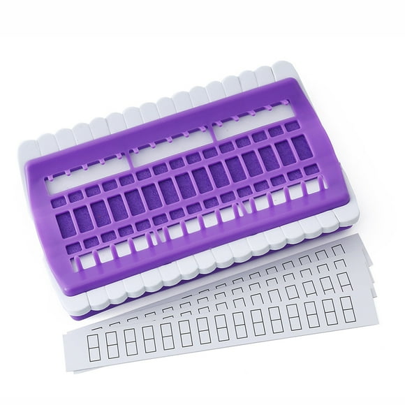 Purple 30-Position Cross-Stitch Needle Holder and Thread Organizer for Sewing, Needlework, and Knitting